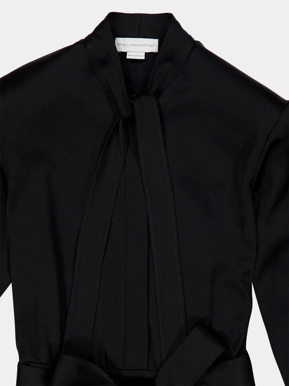 Stella Mccartney Asymmetric Tie Neck Midi Dress