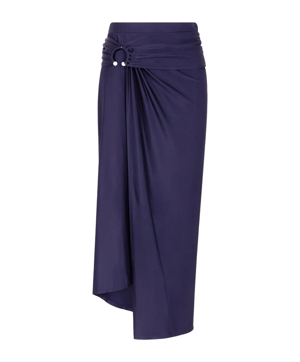 Rabanne Midi Piercing Jersey Skirt