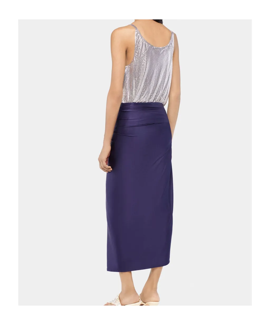 Rabanne Midi Piercing Jersey Skirt