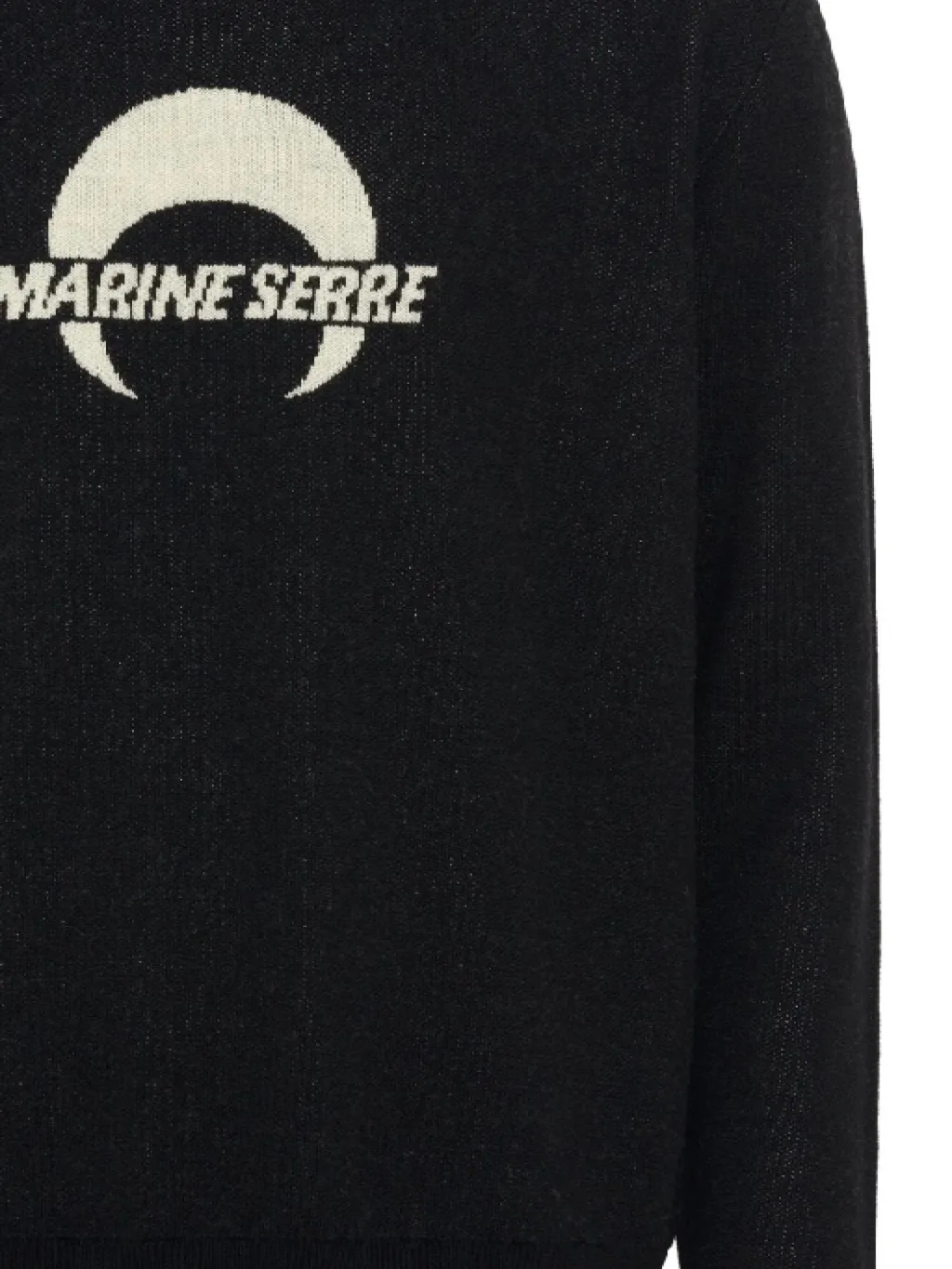 Marine Serre Logo Intarsia Crewneck Knitted Jumper