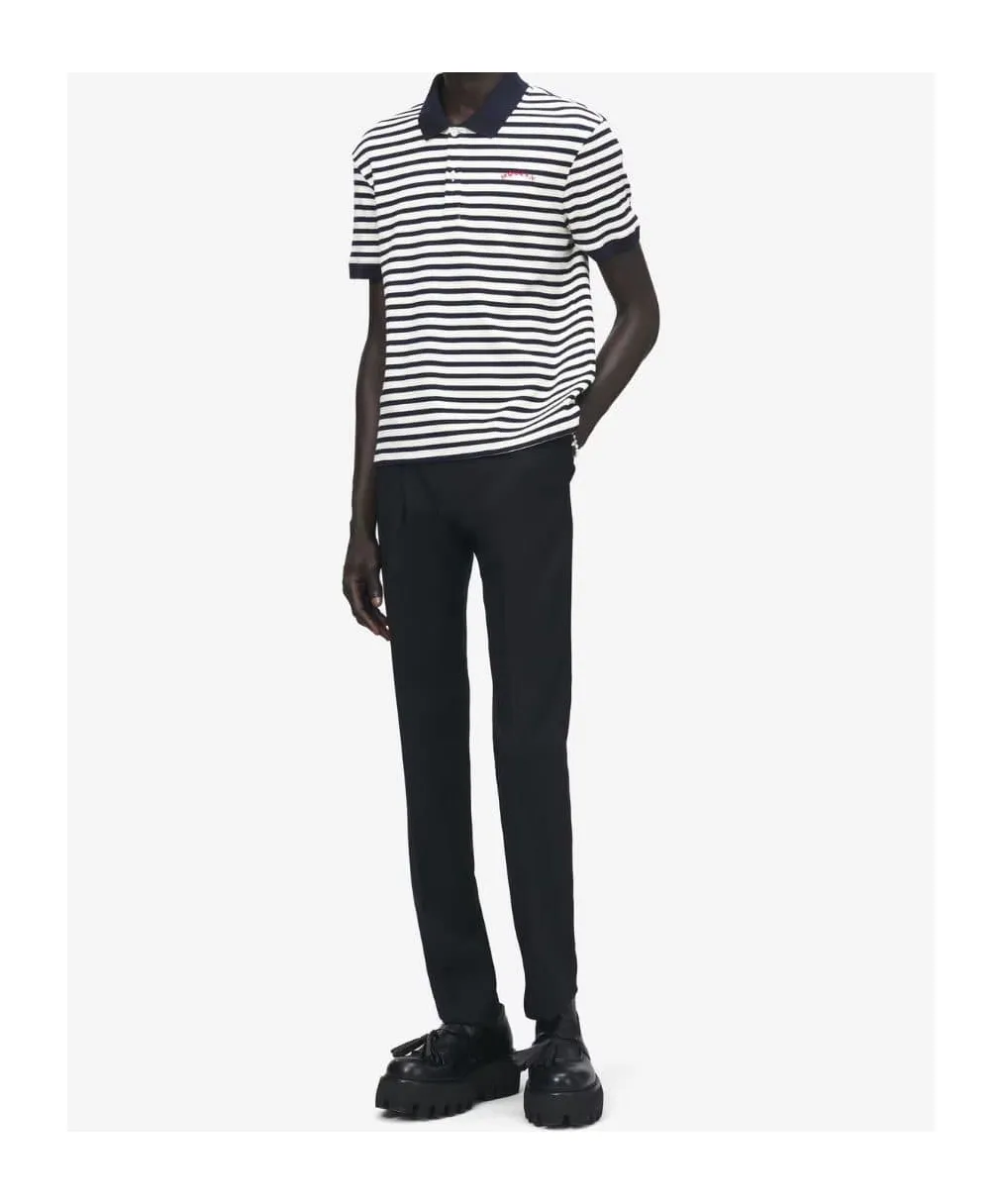Alexander Mcqueen Short Sleeved Striped Polo Shirt