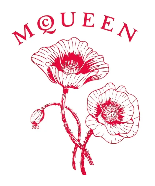 Alexander Mcqueen Logo Flower Printed Crewneck T-Shirt