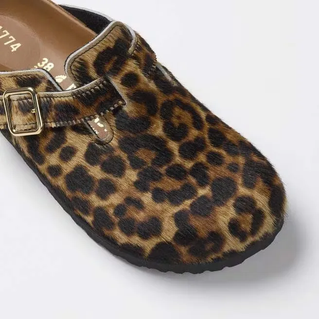 Leopard Print Mules