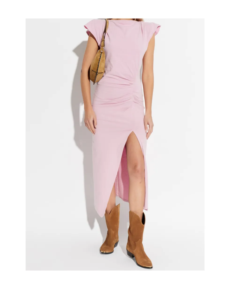 Isabel Marant Nadela Ruched Detailed Midi Dress