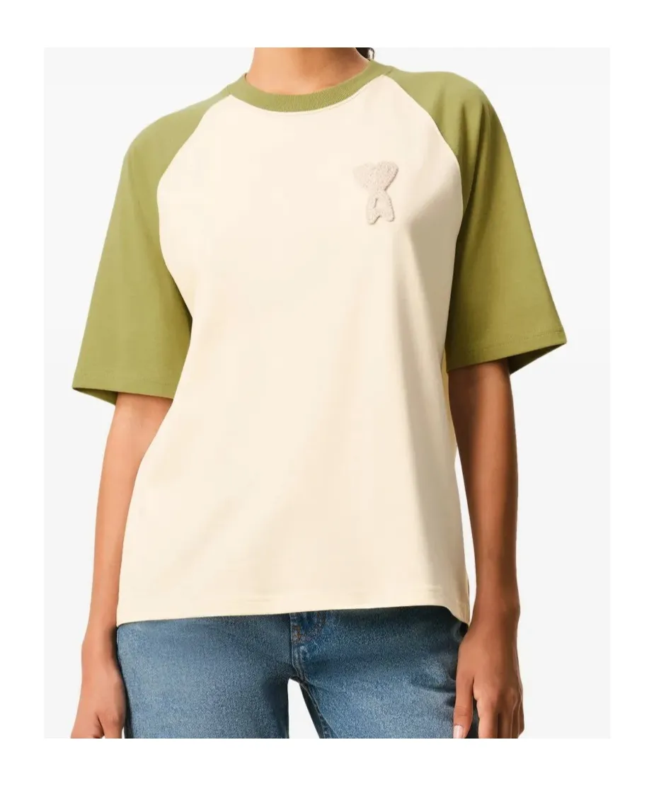 Ami Paris Logo Patch Crewneck T-Shirt