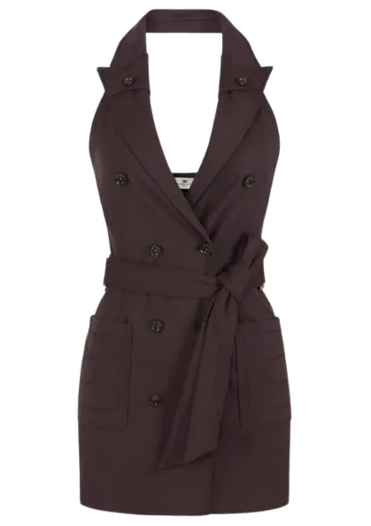 Halterneck Belted Mini Dress