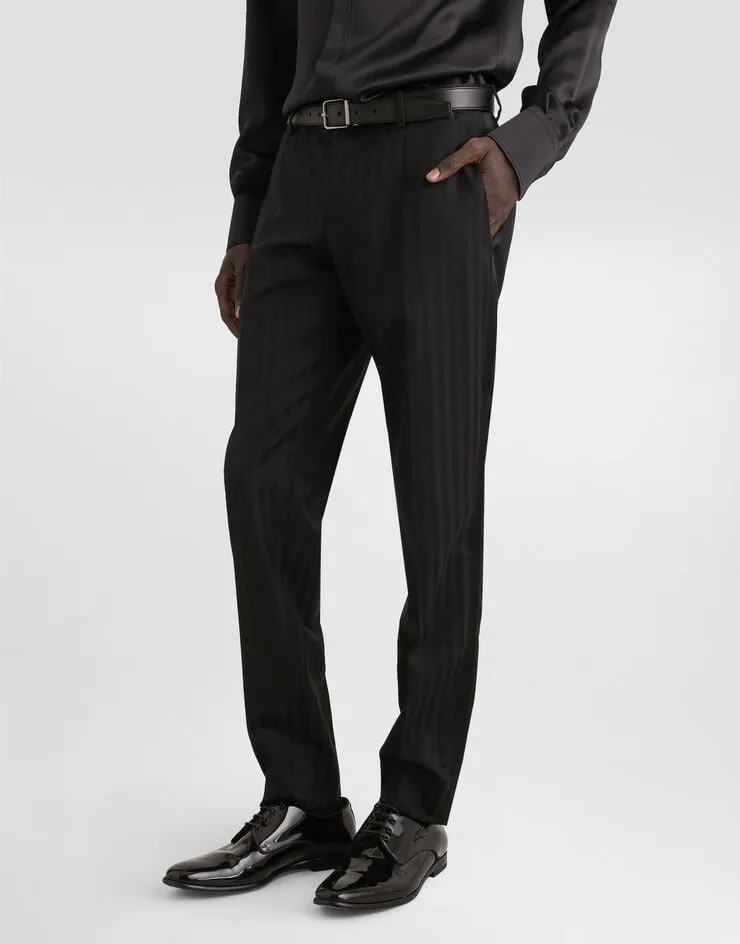Dolce & Gabbana Satin Striped Trousers