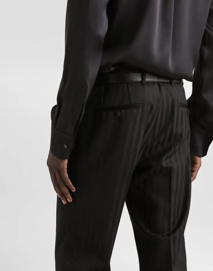 Dolce & Gabbana Satin Striped Trousers