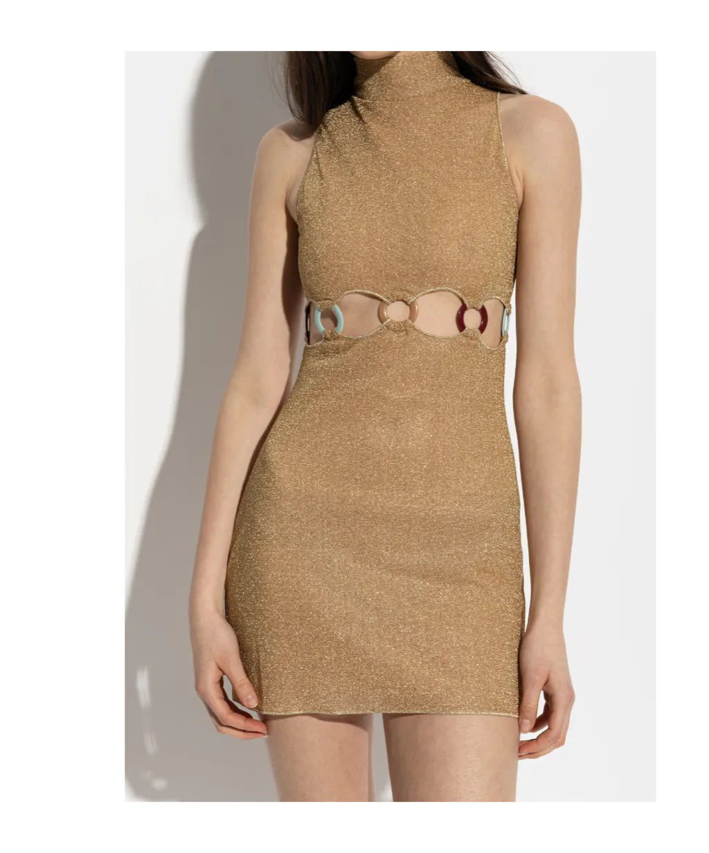 OsÉRee Beaded Detailed Cut Out Dress