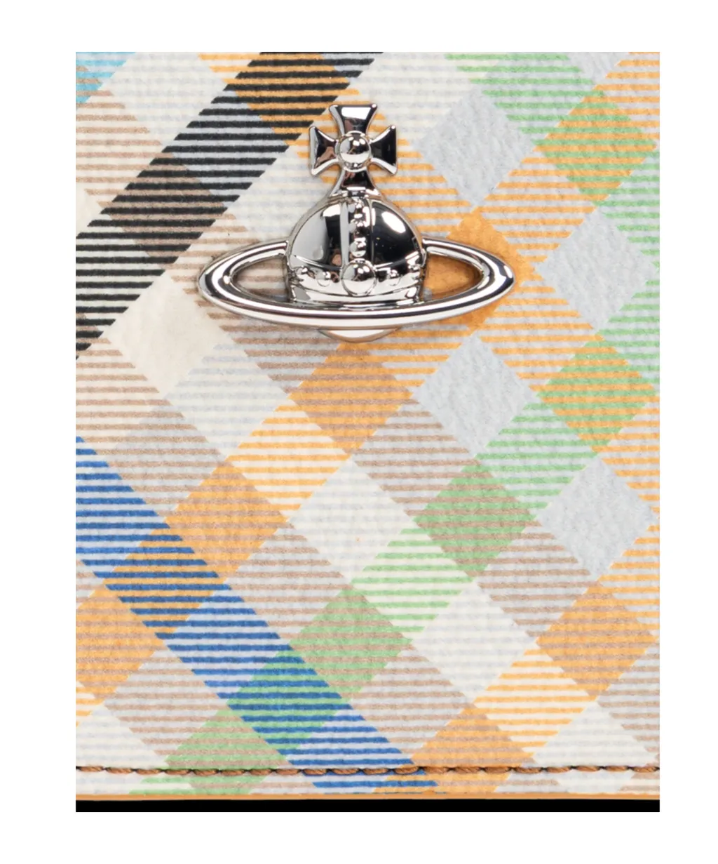 Vivienne Westwood Orb Plaque Checked Card Holder