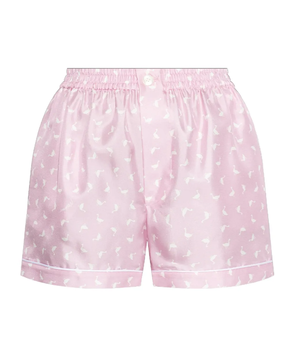 Moschino Printed Satin Shorts