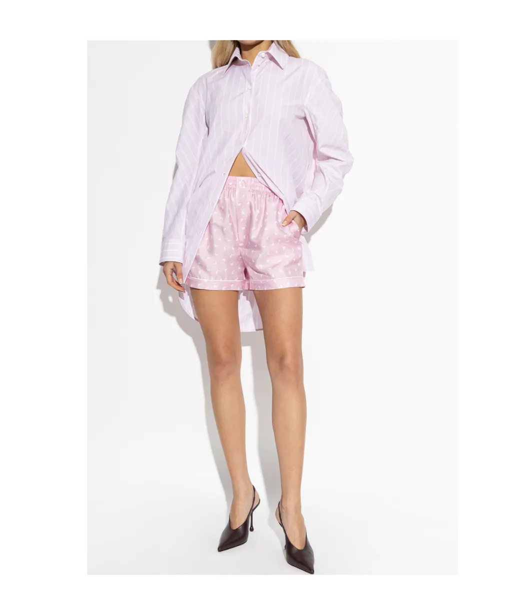 Moschino Printed Satin Shorts