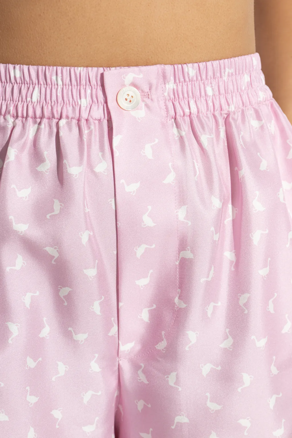 Moschino Printed Satin Shorts