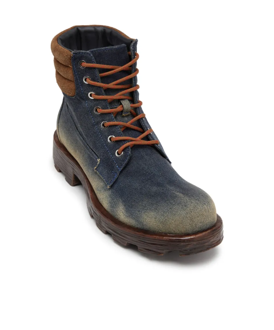 D-Hammer Padded-Collar Lace-Up Boots