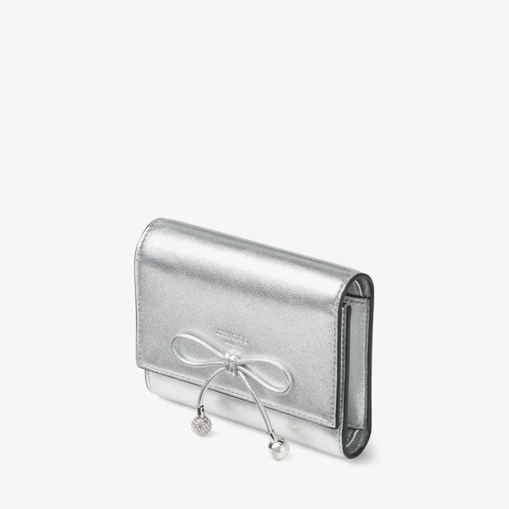 Jimmy Choo Marinda Metallic Compact Wallet