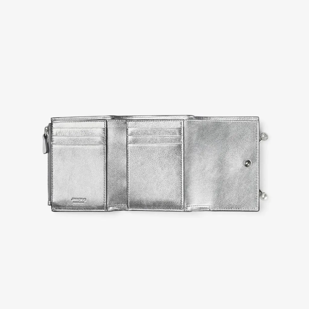 Jimmy Choo Marinda Metallic Compact Wallet