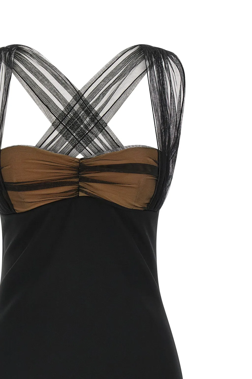 Nensi Dojaka Draped Padded Cup Mini Dress