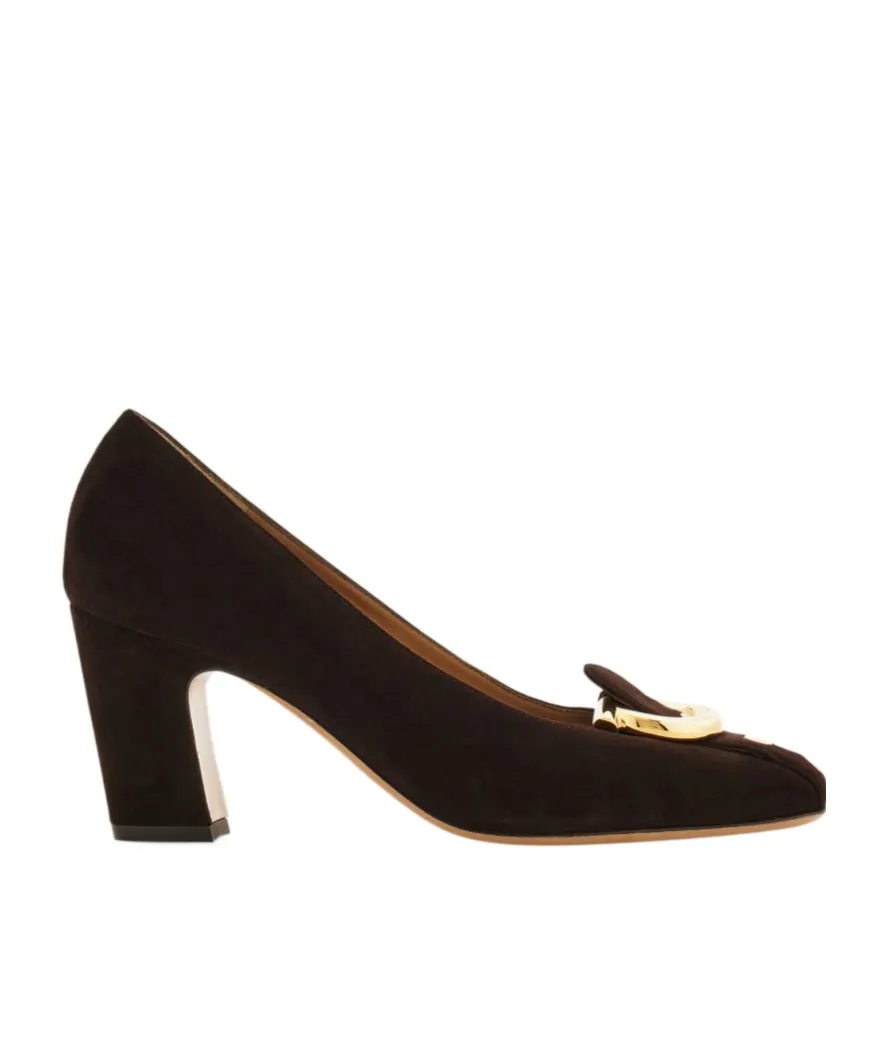 Gancini Block Heel Pump