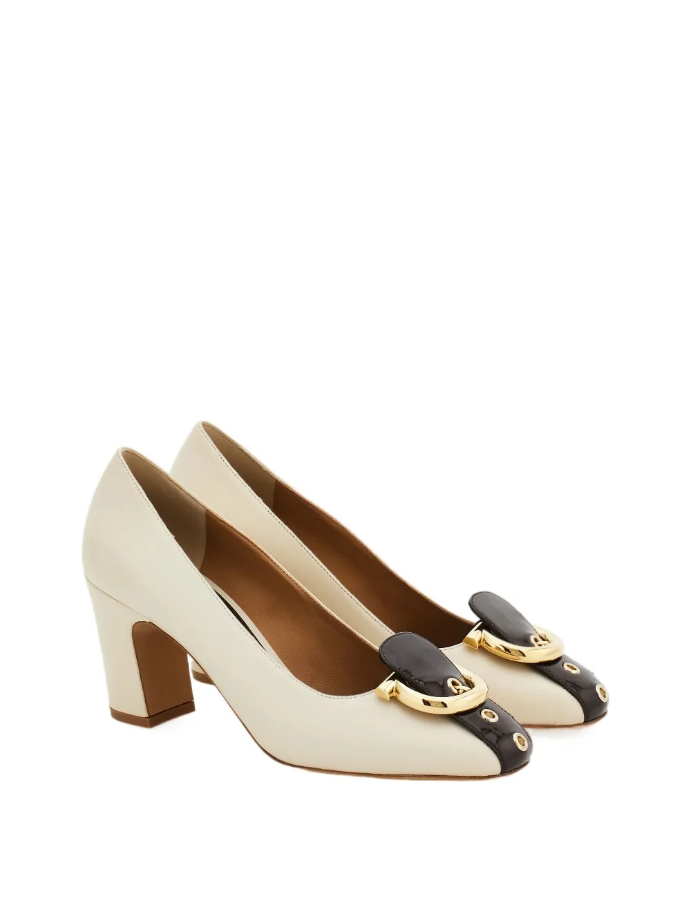Gancini Block Heel Pump