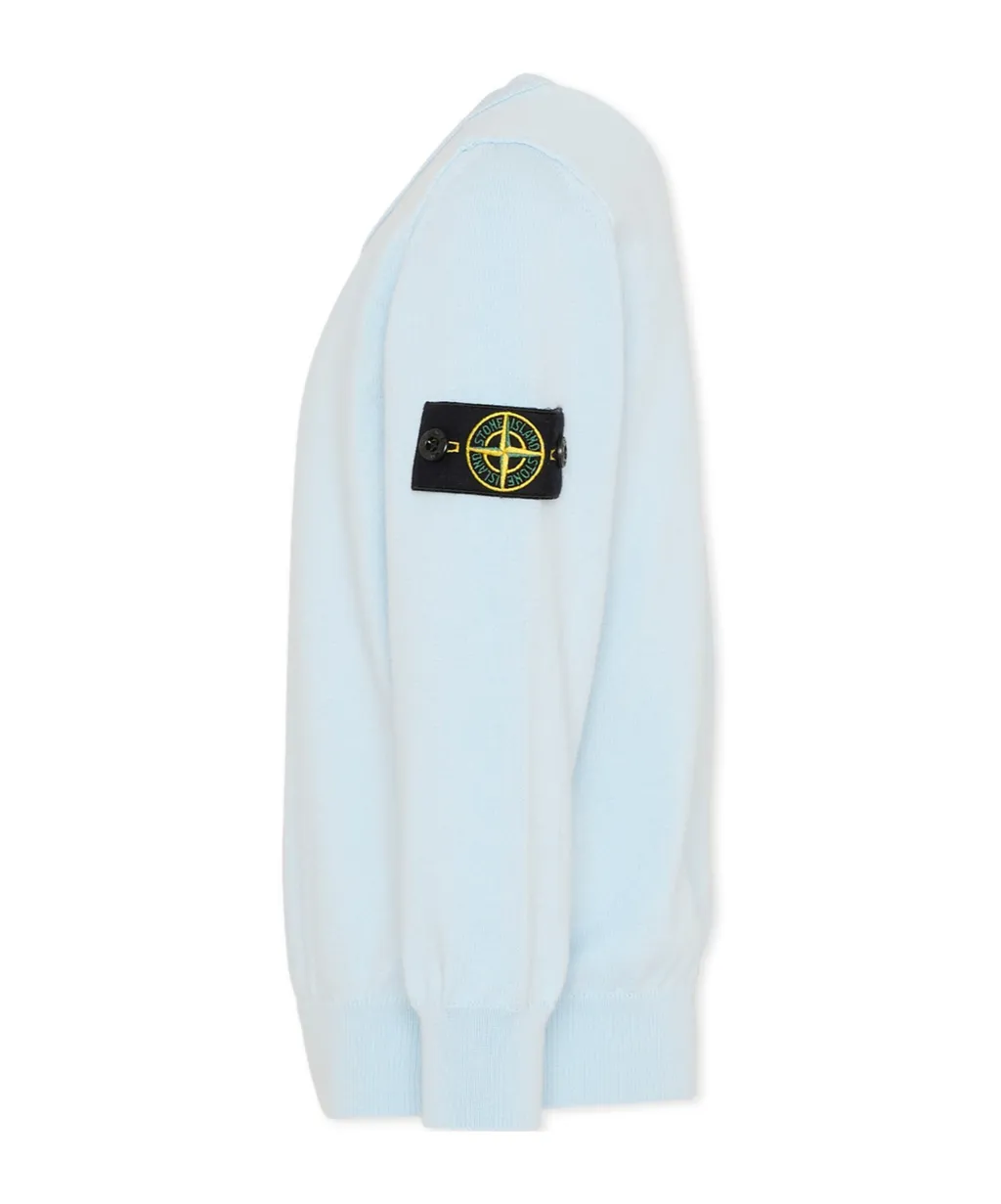 Stone Island Junior Logo Patch Knitted Sweater