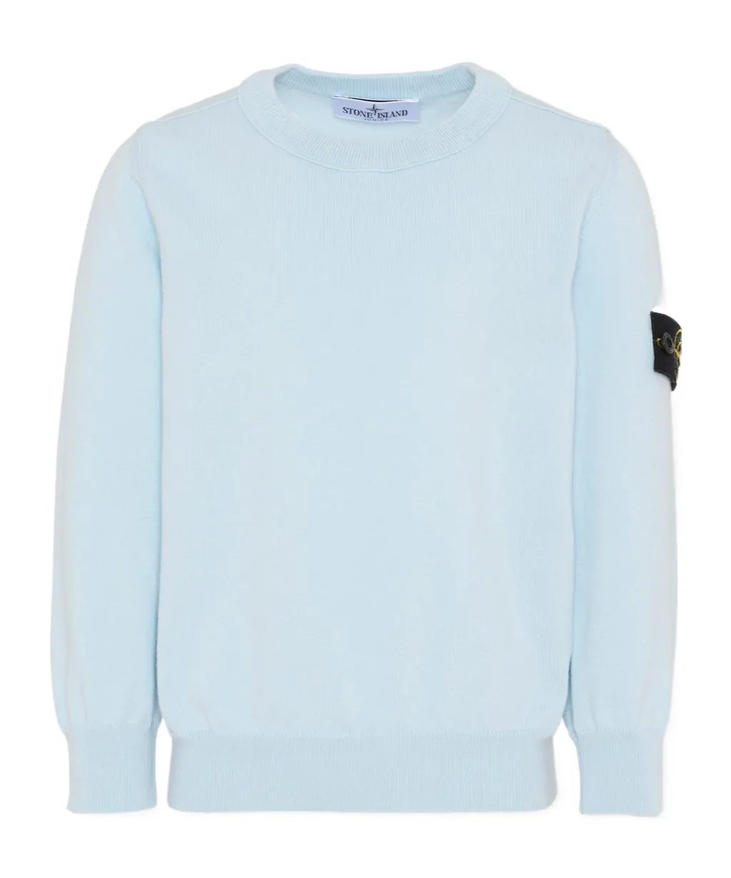 Stone Island Junior Logo Patch Knitted Sweater