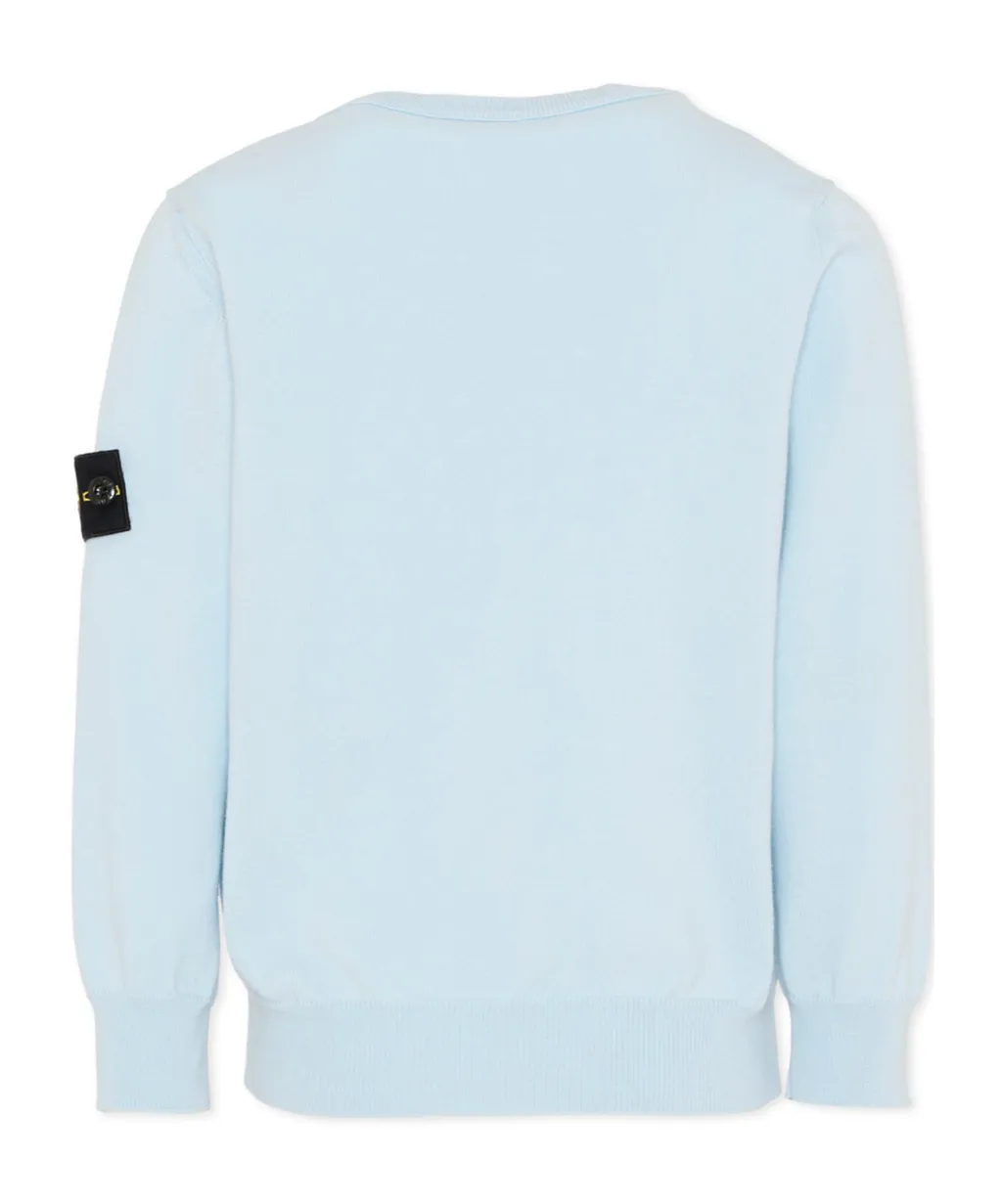 Stone Island Junior Logo Patch Knitted Sweater