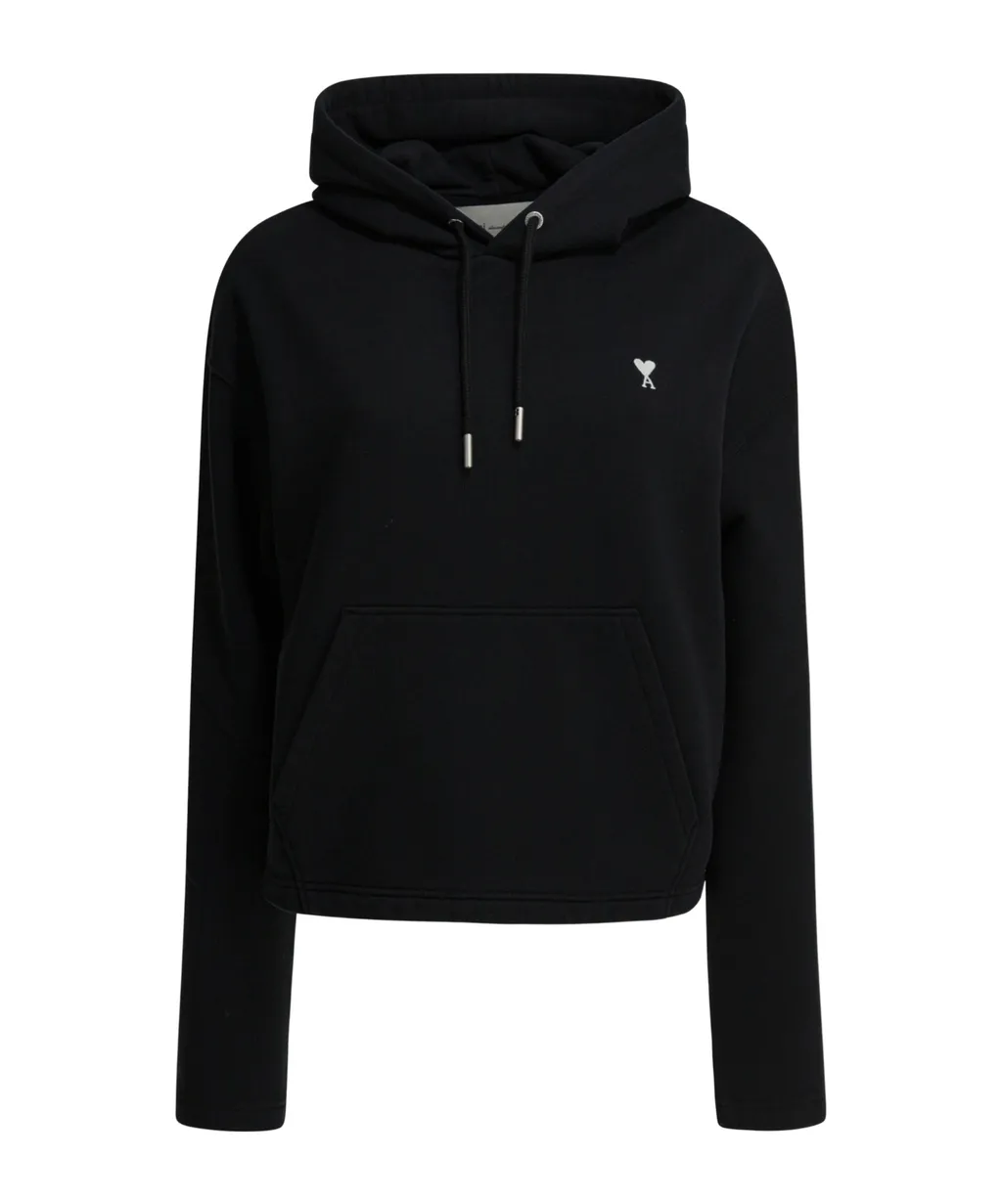 Ami Paris Ami De Coeur Drawstring Hoodie