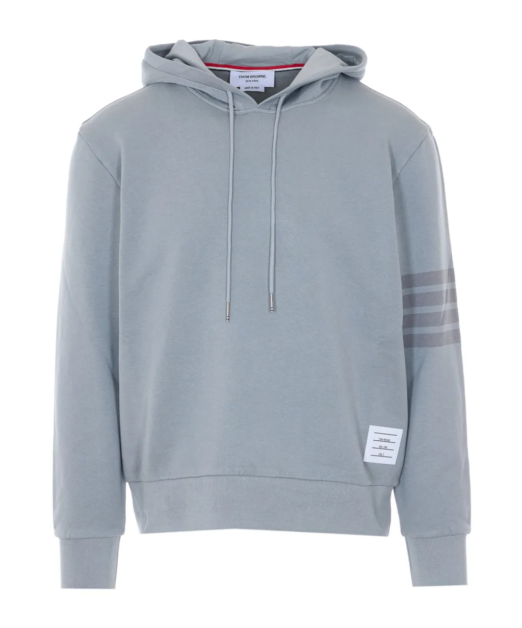 Thom Browne	Logo Patch Drawstring Hoodie