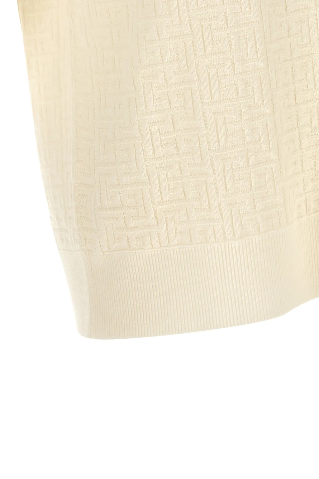 Balmain Monogram Knit Polo Shirt