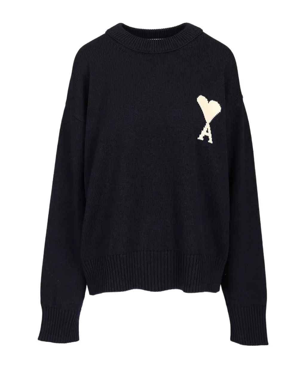 Ami Paris Ami De Coeur Crewneck Knitted Jumper