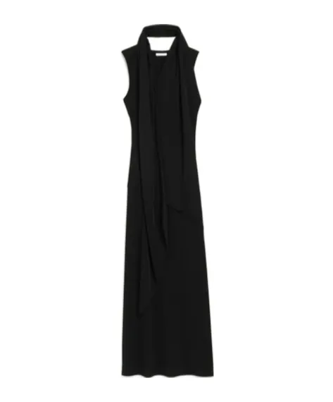Ami Jersey Maxi Lavalliere Dress