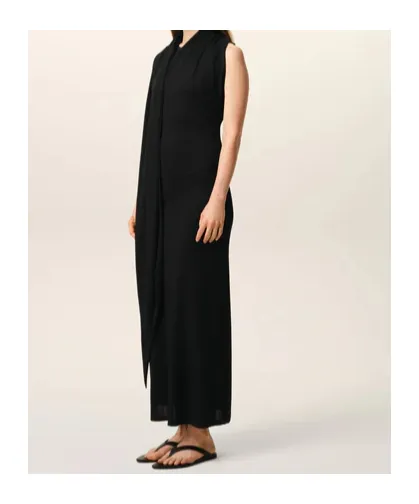 Ami Jersey Maxi Lavalliere Dress