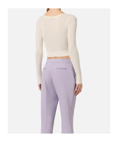 Elisabetta Franchi Printed Logo Knit Top