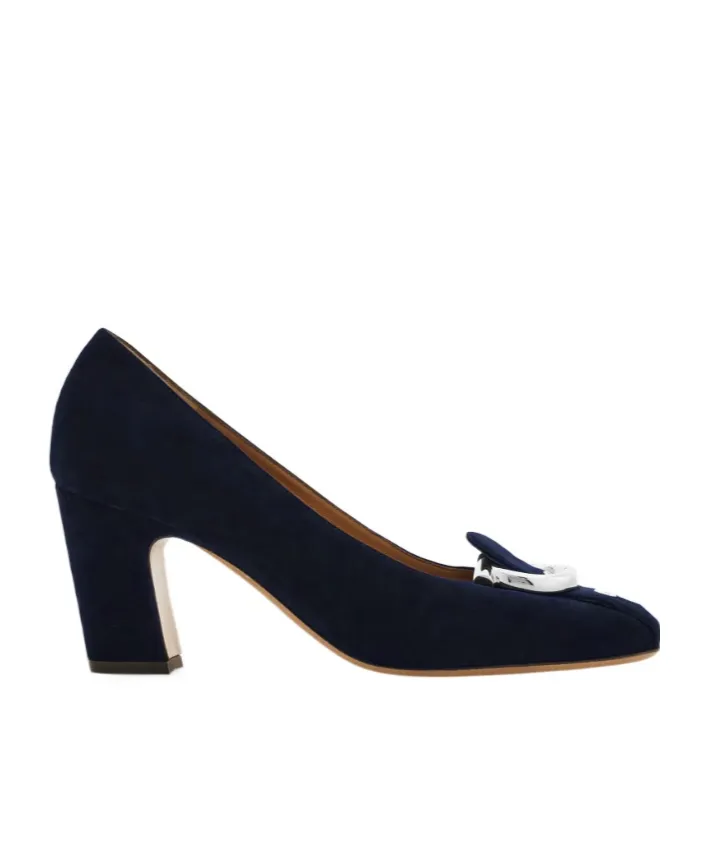 Gancini Block Heel Pump