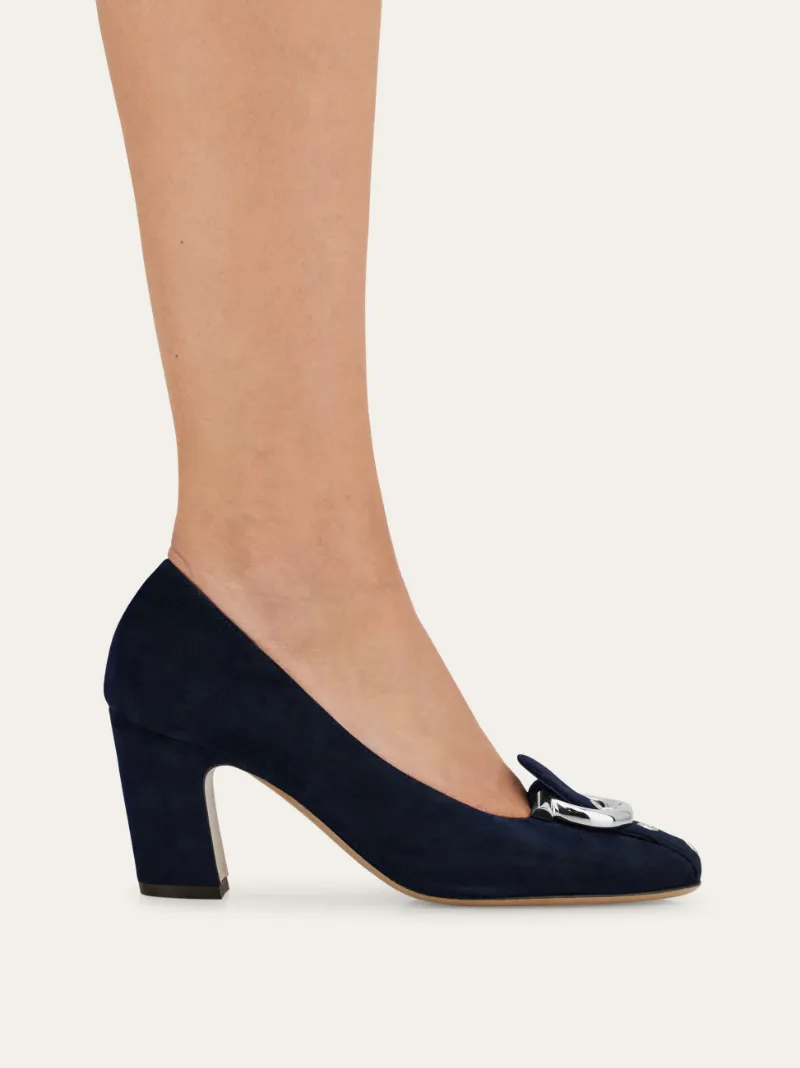 Gancini Block Heel Pump