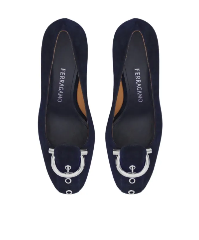 Gancini Block Heel Pump