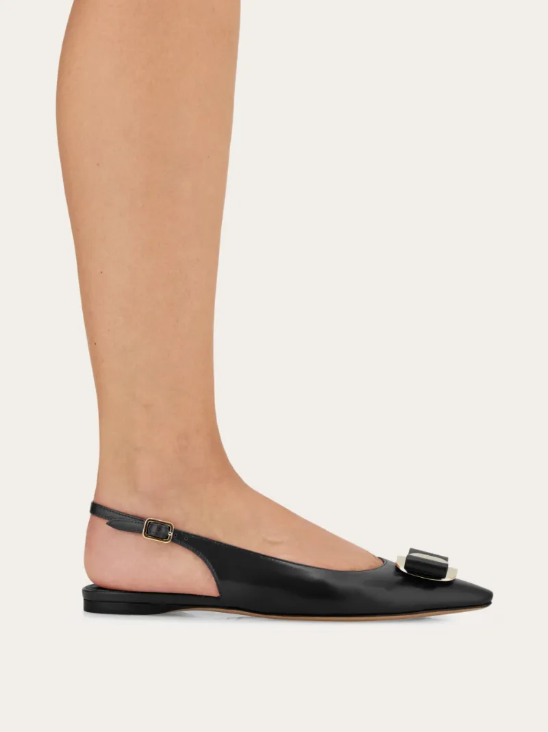 New Vara Plate Flat Slingback