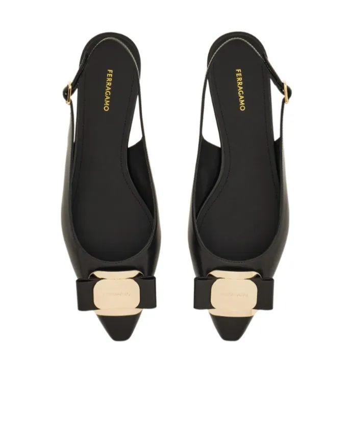 New Vara Plate Flat Slingback