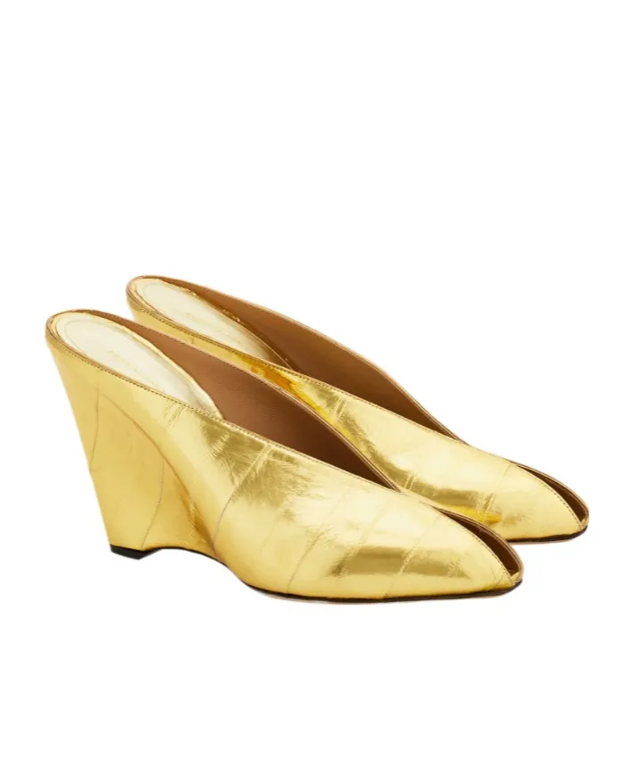 Ferragamo Open-Toe Wedge Mules