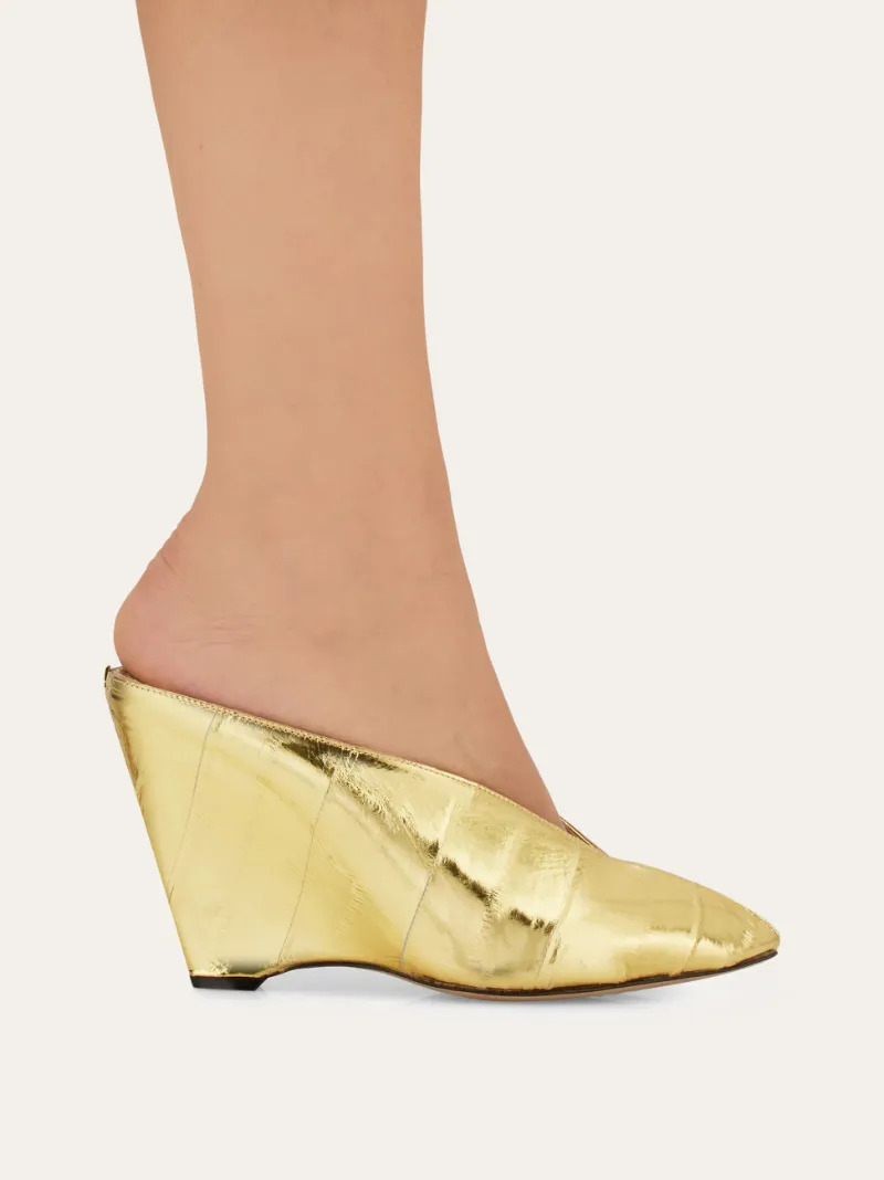 Ferragamo Open-Toe Wedge Mules