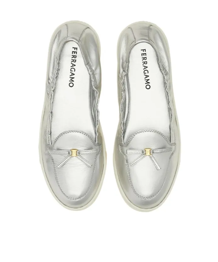Flexible Loafer With Mini Bow Detail