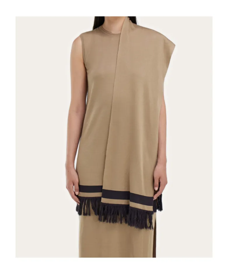 Mini Dress With Fringe Detail