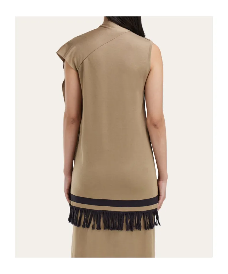 Mini Dress With Fringe Detail