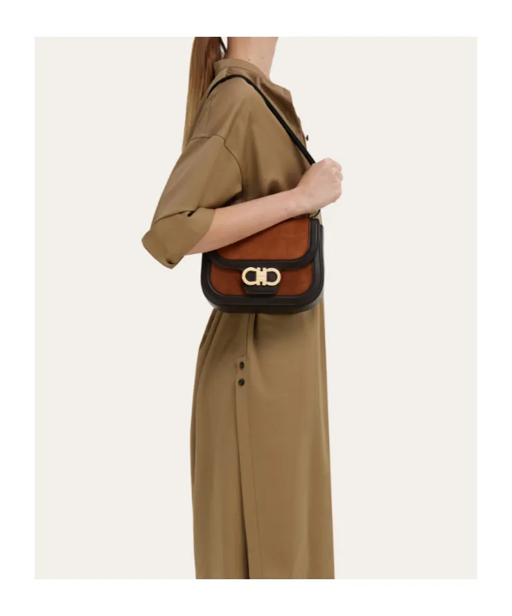 Double Gancini Crossbody Bag