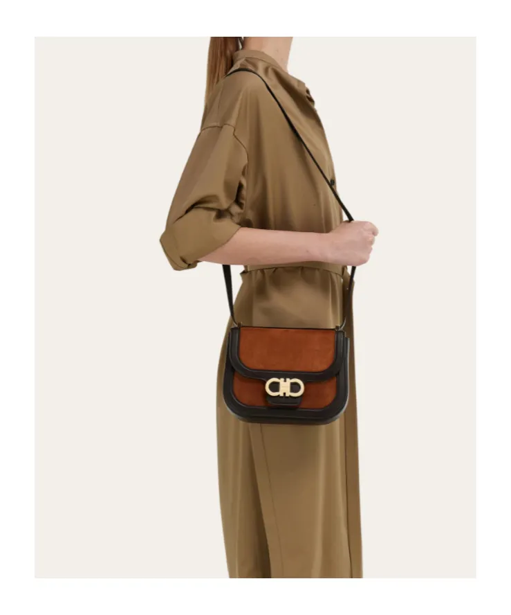 Double Gancini Crossbody Bag