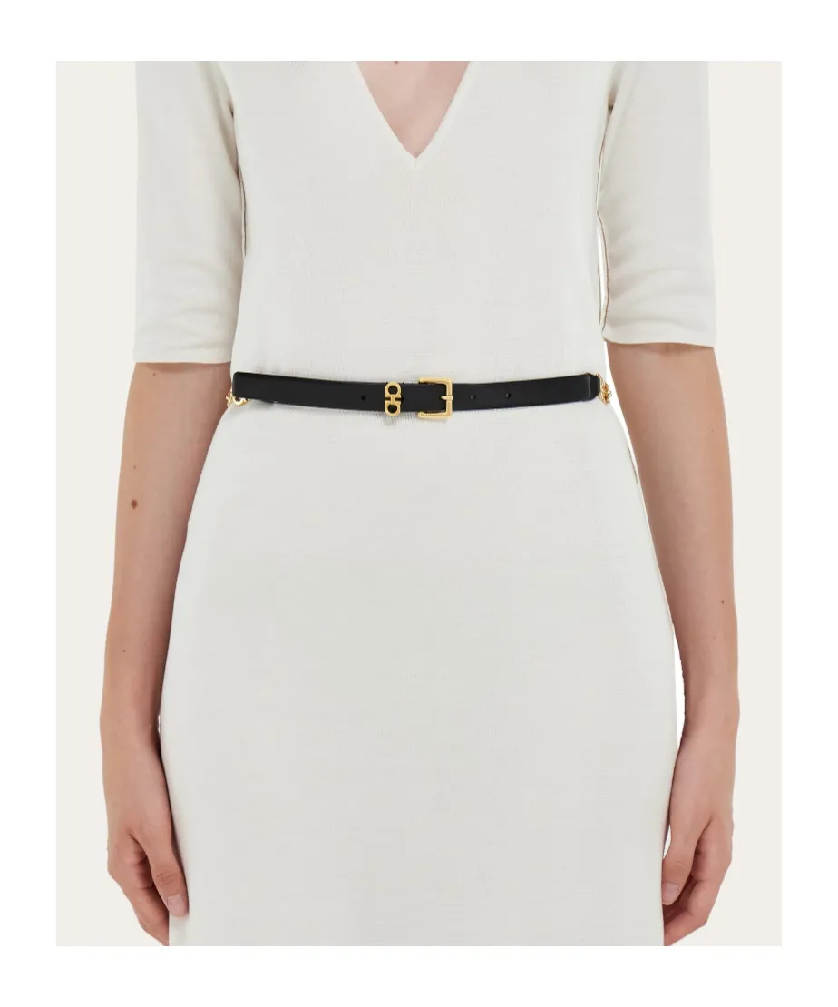 Gancini Belt With Chain