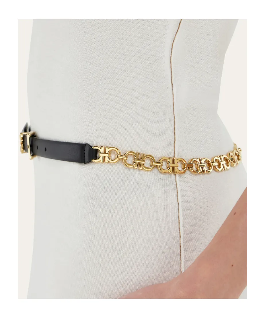 Gancini Belt With Chain