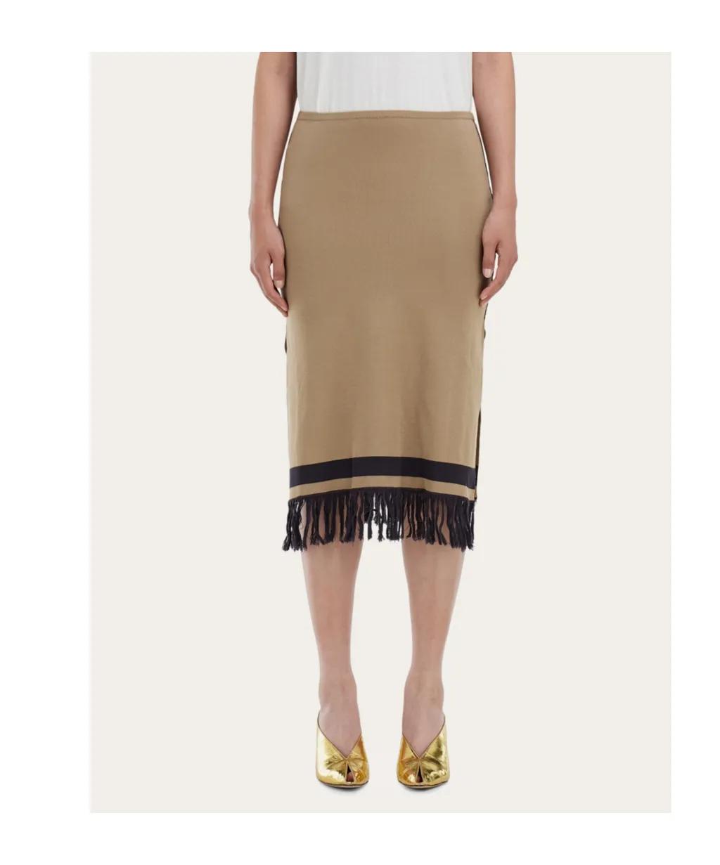 Skirt With Fringe Detail