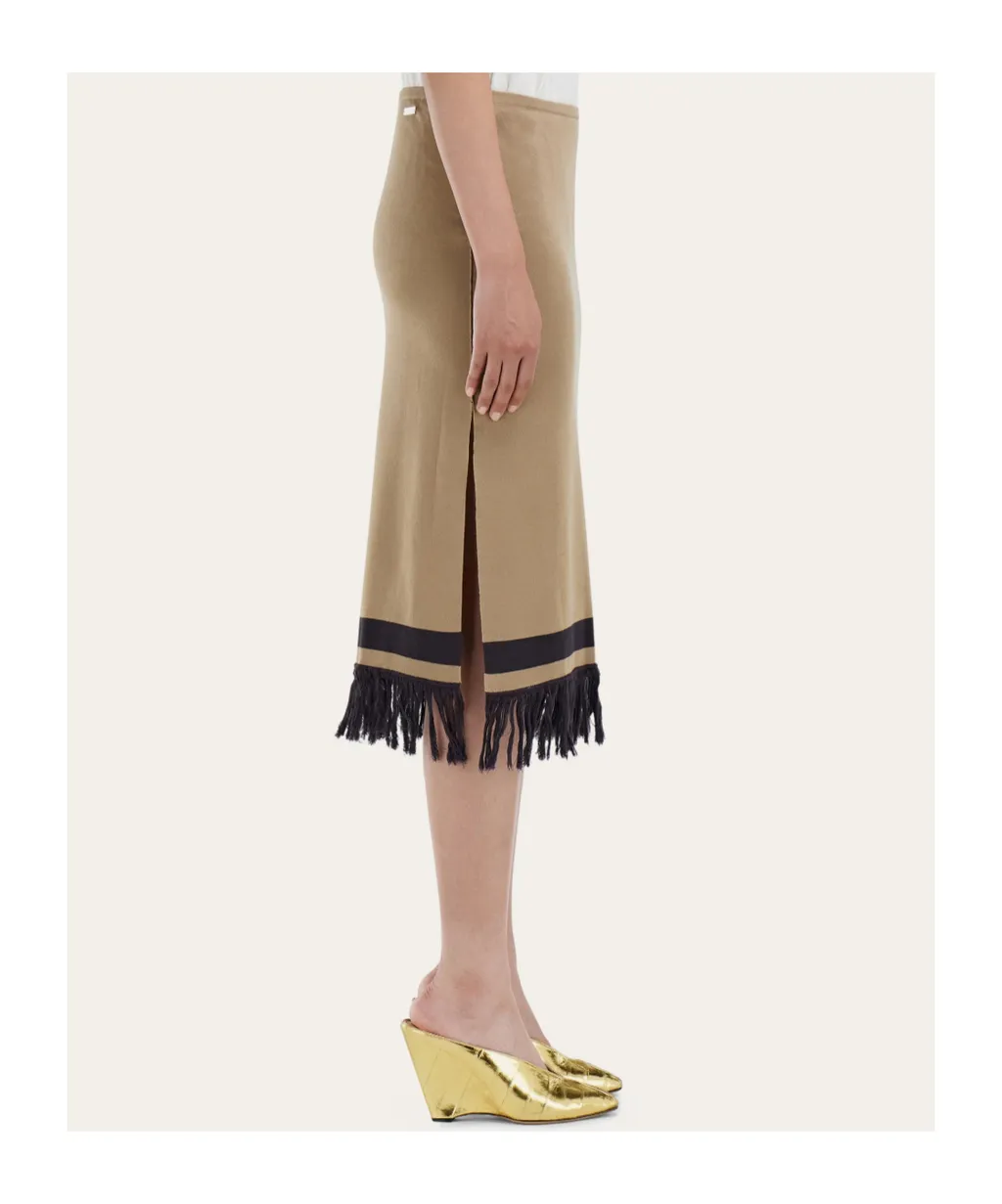 Skirt With Fringe Detail