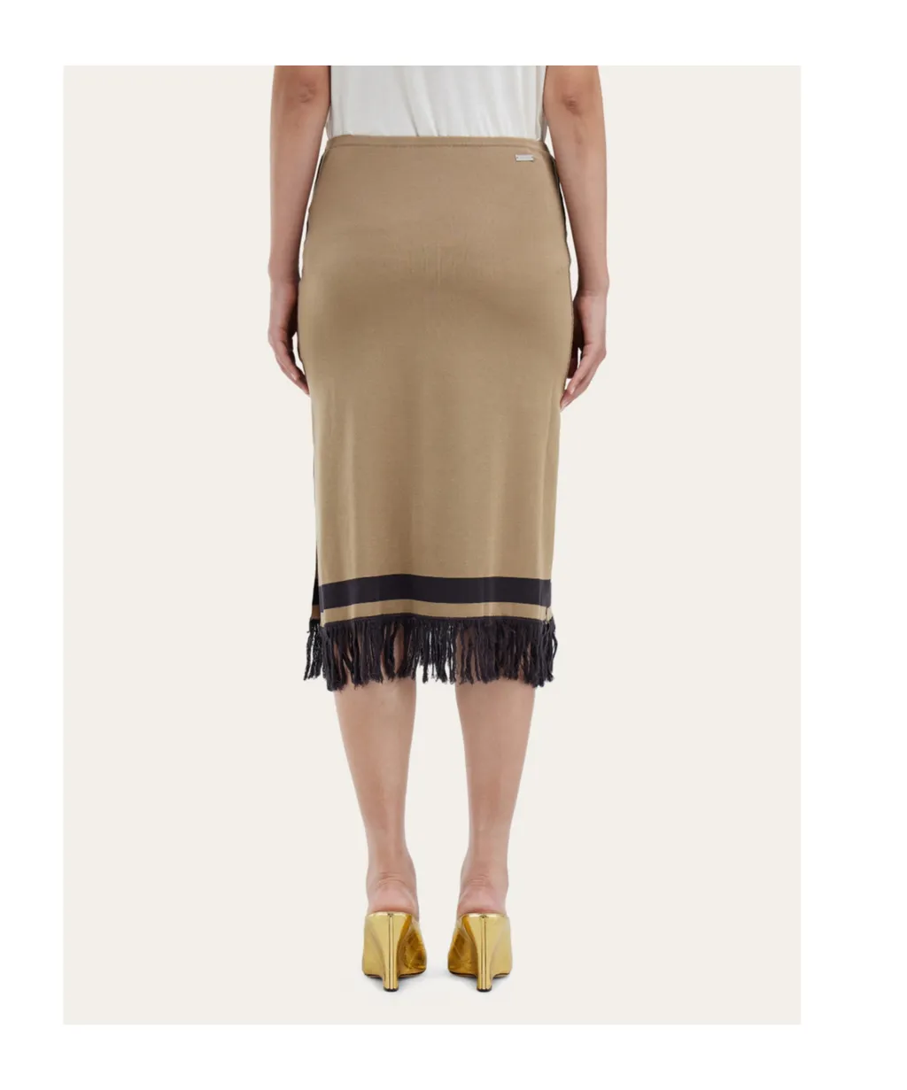 Skirt With Fringe Detail